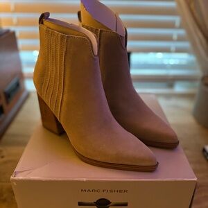 Marc Fisher Women's Beige Ankle Booties